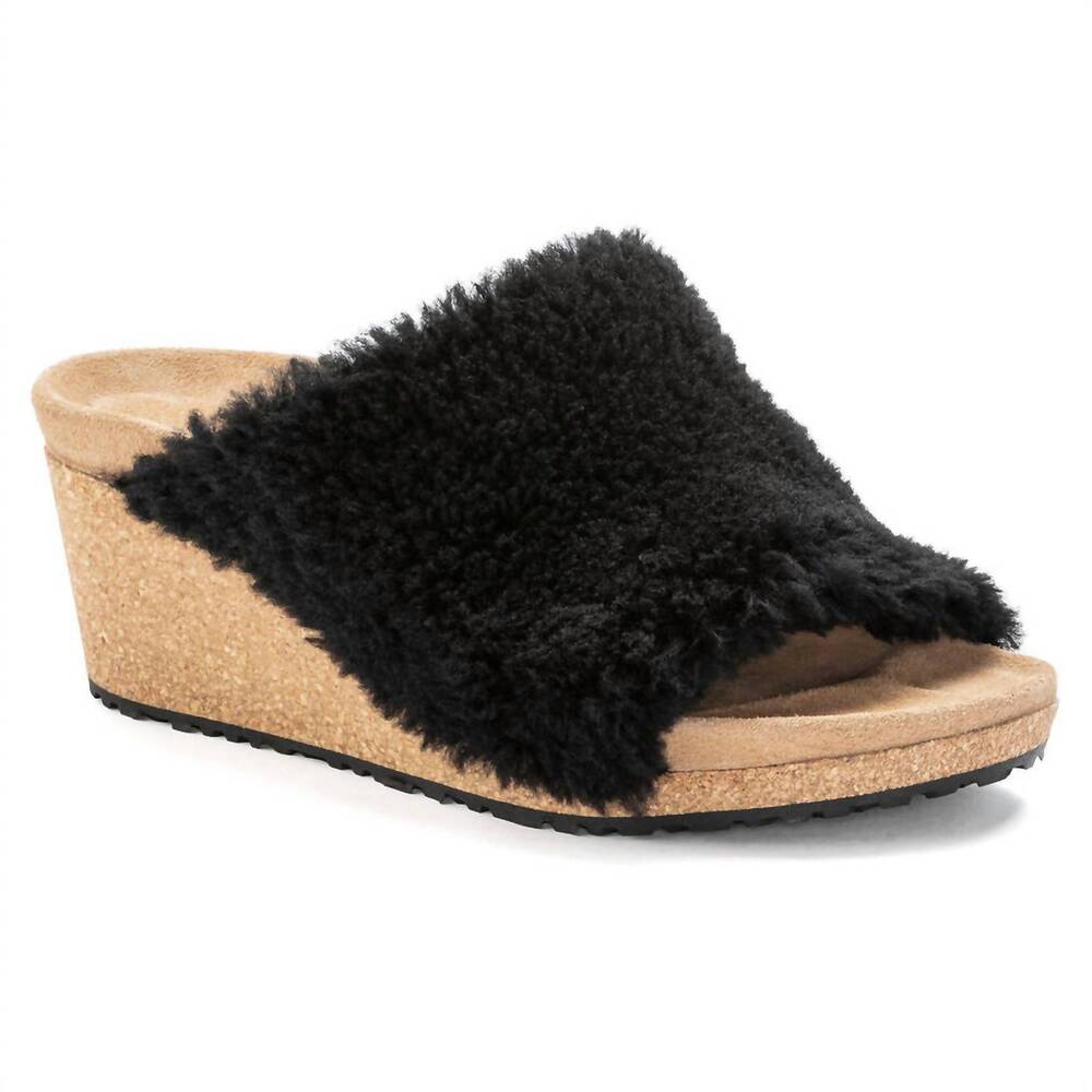 NEW PAPILLIO women's namica teddy mule in black